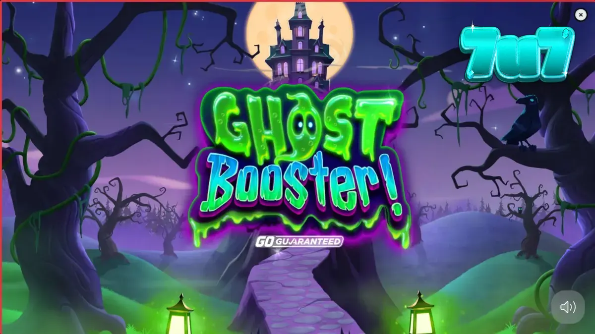 Ghost Booster স্লট গেমের রঙিন এবং বন্ধুত্বপূর্ণ হ্যালোইন থিমযুক্ত ইন্টারফেস